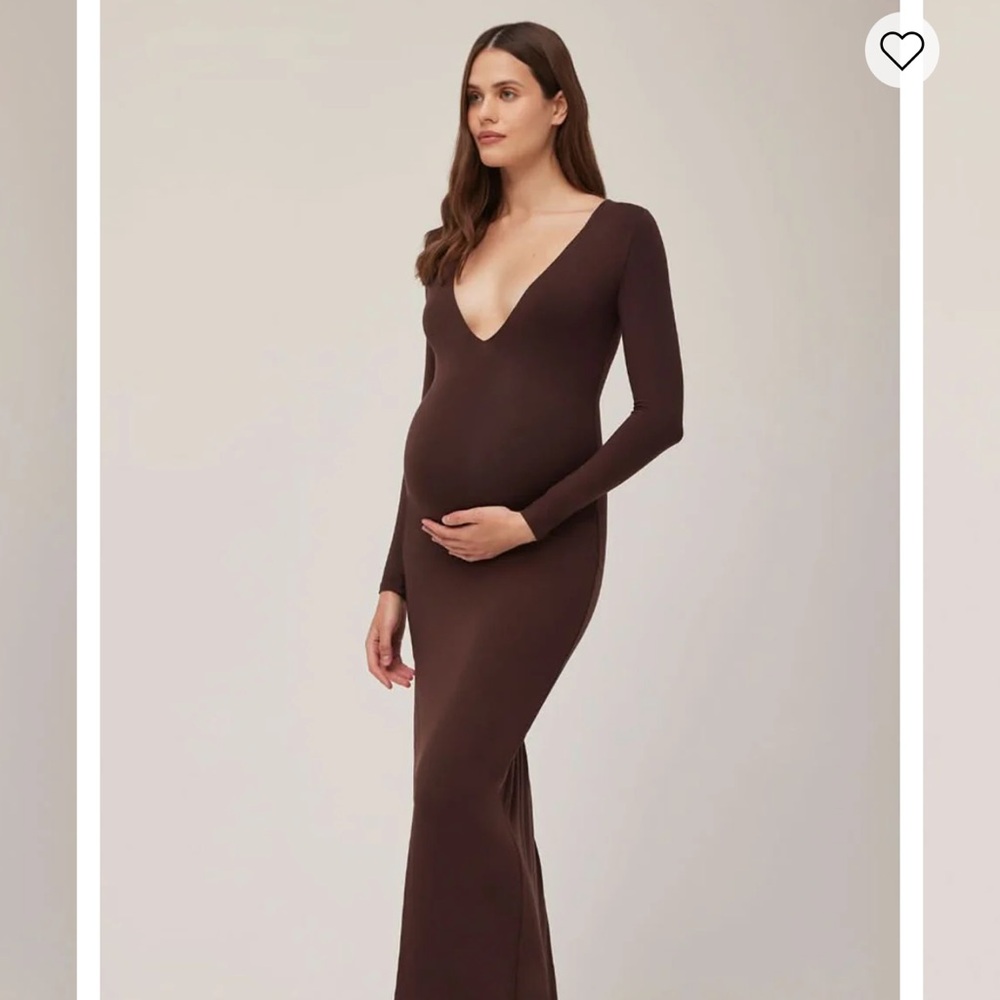 Bump Suit Long Sleeve V Neck Evening Maternity
